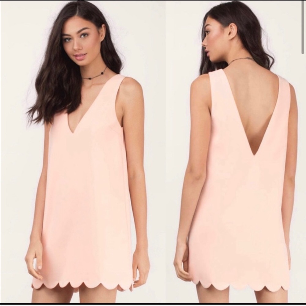 Scalloped Shift Dress